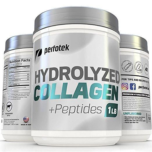 6 Pack of Perfotek Premium Hydrolyzed Collagen with  Peptides 16 oz