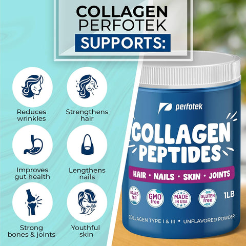 2 Pack of  Hydrolyzed Collagen with Peptides 16 oz