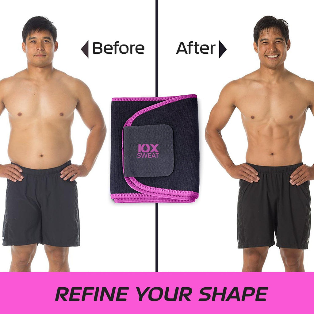Perfotek Waist Trainer Unisex Sweat Trimmer Belt Stomach Fat